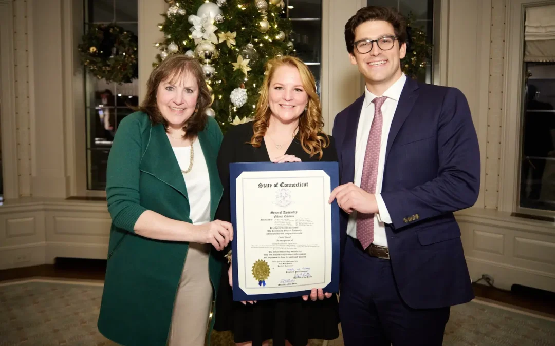 The Rowan Center’s Cody Baird Receives State of Connecticut General Assembly Citation for Volunteer Excellence